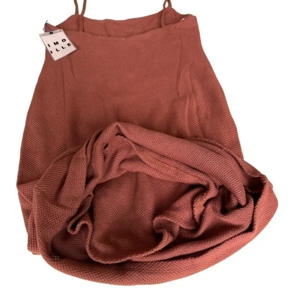 NWT Simon Miller “Zimmi” Midi Dress in Terracotta Brown Neutral Color - Picture 6 of 13